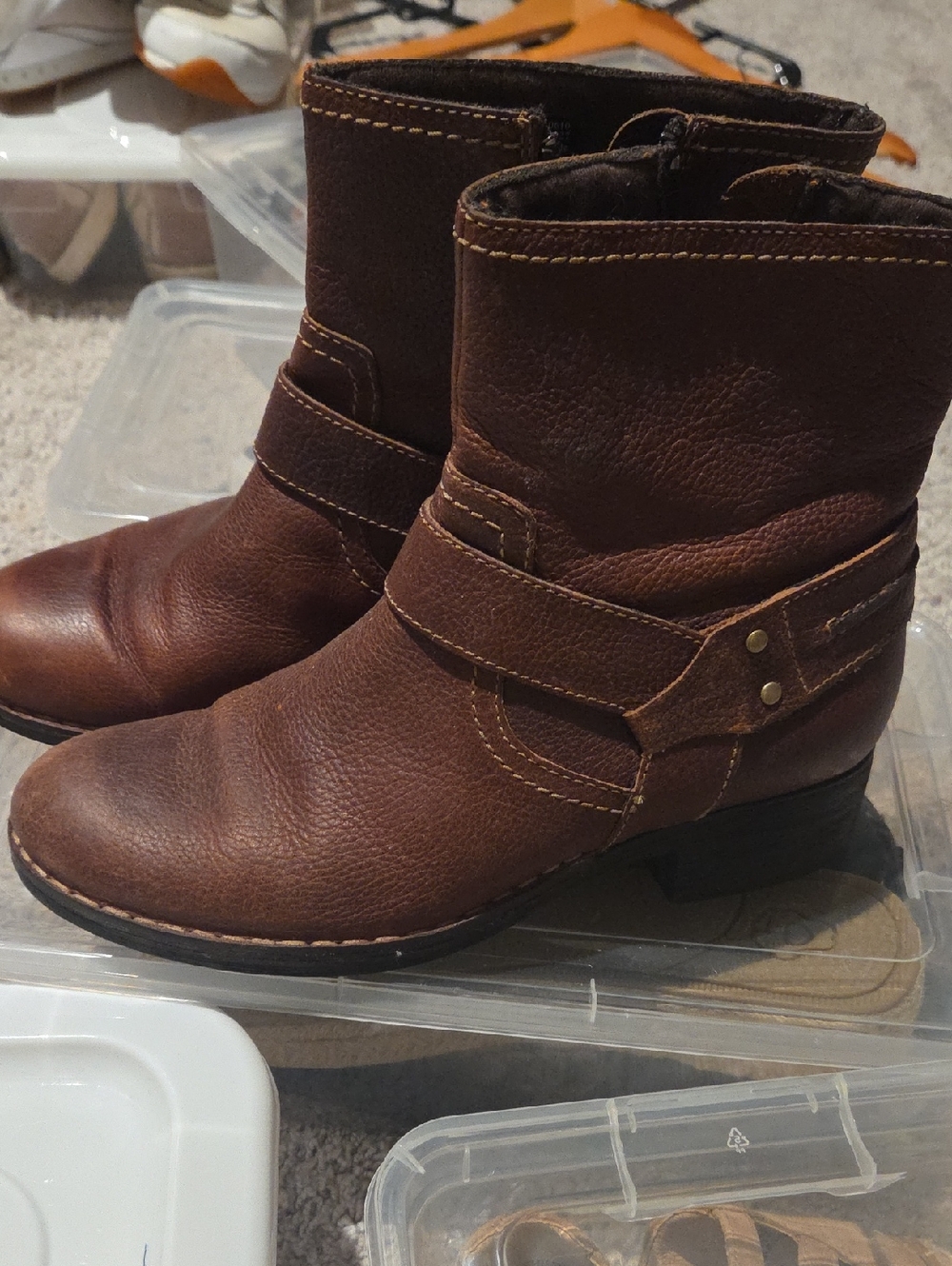 Brown Leather Ankle Boots